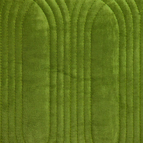 Quilted Velvet Olive Square Throw Pillow